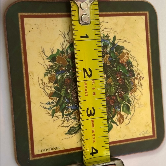 Vintage Pimpernel Holiday Coasters Set of 6 - Cork Back - Good Condition - Picture 12 of 16